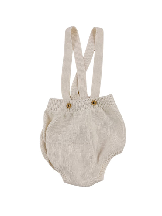 Zara Cream Knit Suspender Bloomers 6-9M