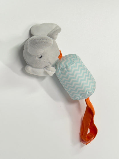 Hochet en peluche éléphant gris pour bébé