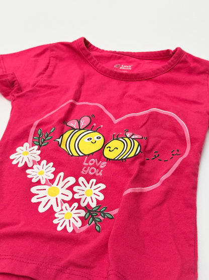 Lush Plush Pink Bee Graphic T-Shirt 2T