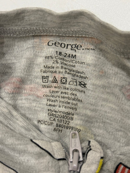 George Breakfast Print Footed Sleeper 18-24M