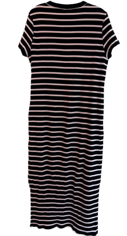 H&M Mama Maternity Striped Midi Dress Size M