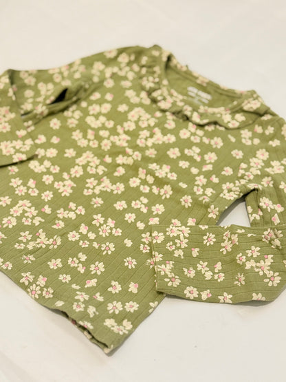 Joe Fresh Floral Ruffle Neck Top Size 3T