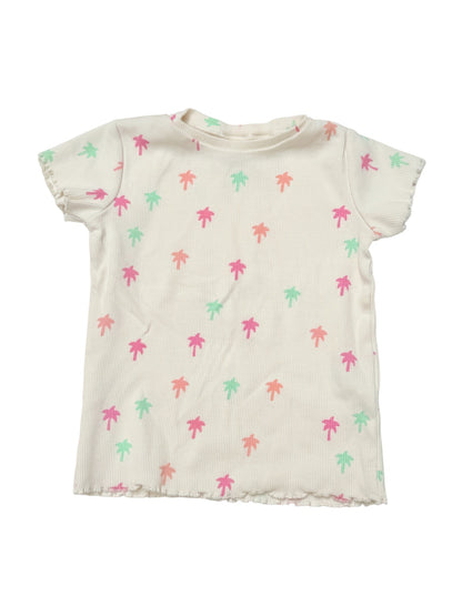 Zara Palm Tree Print Ribbed Tee 2T