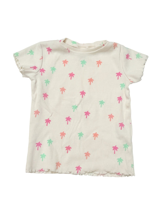 Zara Palm Tree Print Ribbed Tee 2T