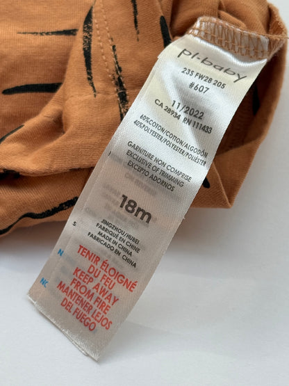 Pl-baby Tiger Print Romper 18m