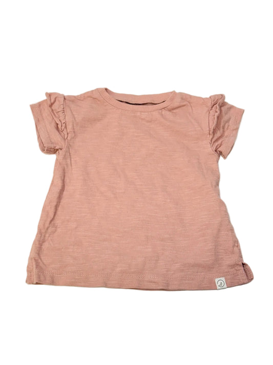 Carter's Pink Flutter Sleeve T-Shirt 12m