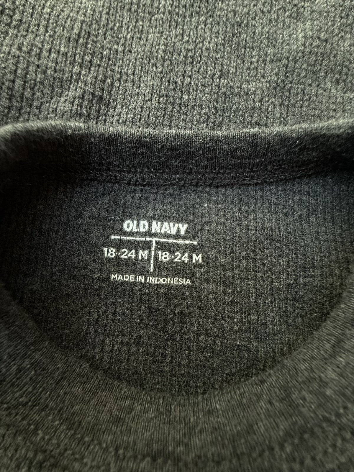 Old Navy Gray Thermal Long Sleeve Top 18-24M