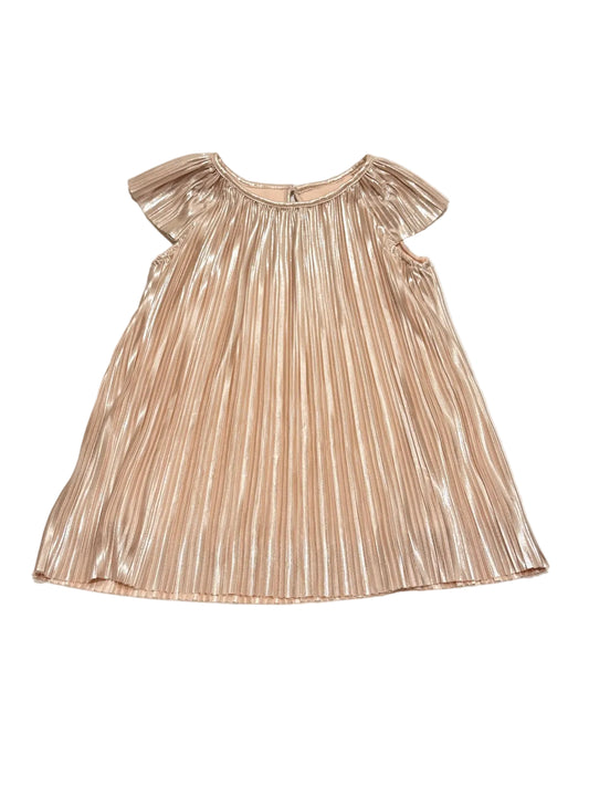 H&M Rose Gold Pleated Dress Size 1.5/2T