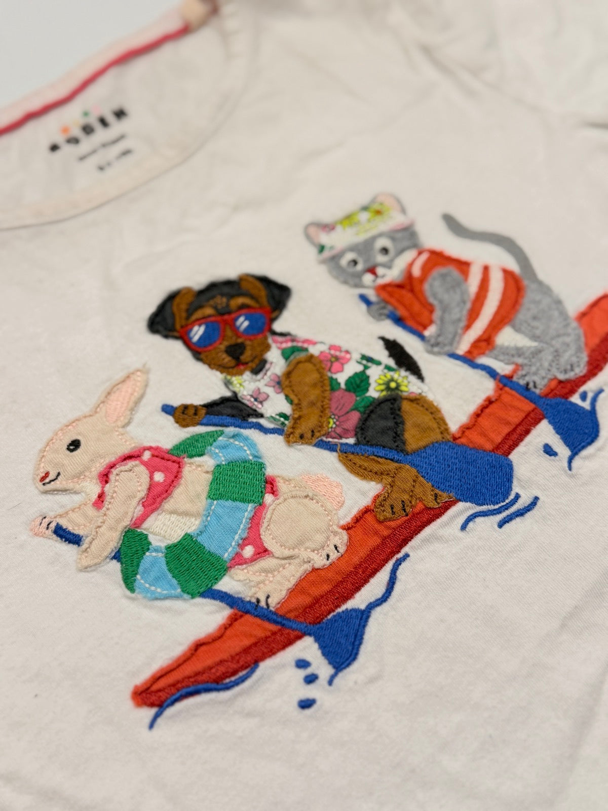 Mini Boden Paddleboard Animals T-Shirt 6-7Y