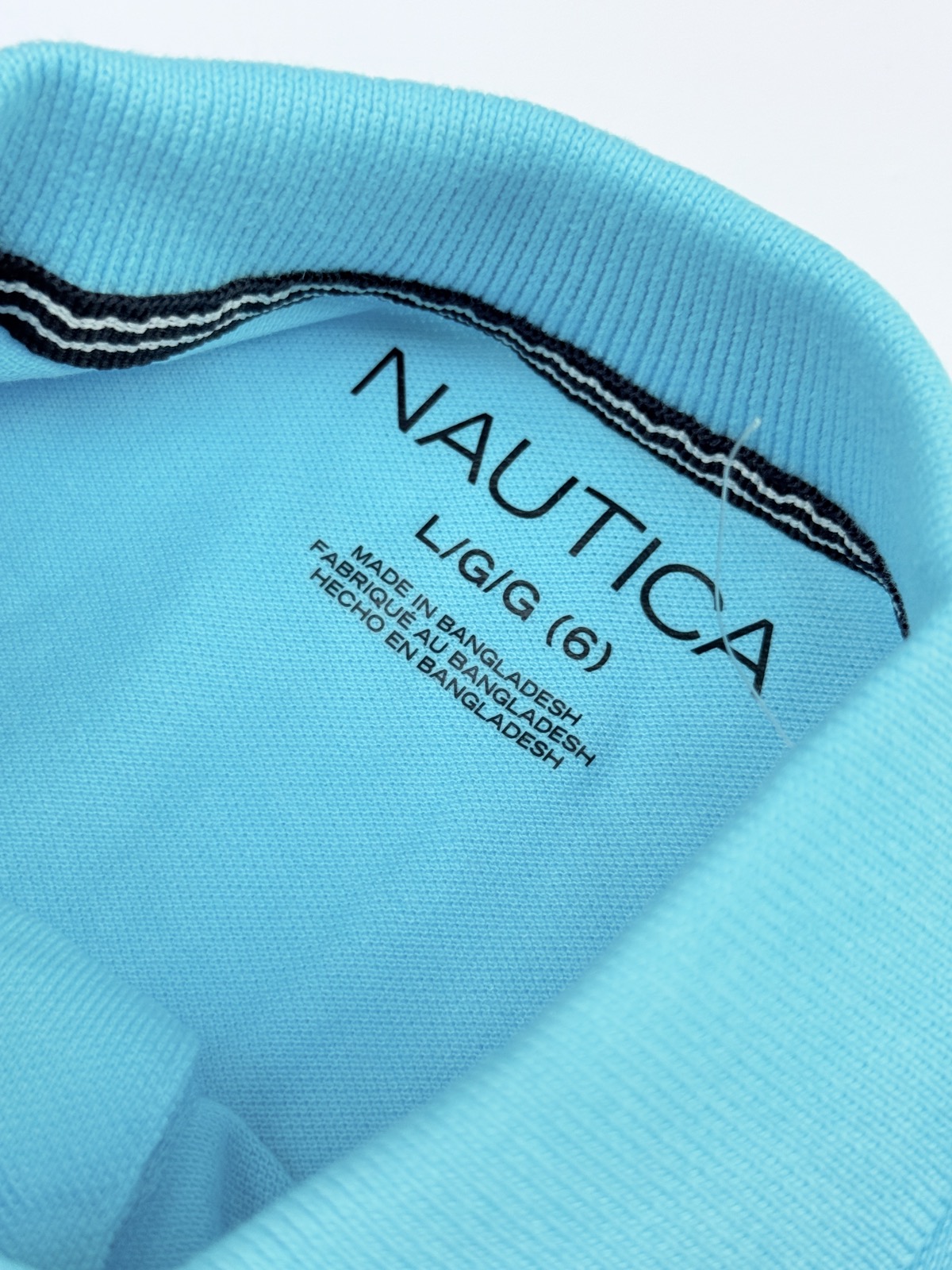Nautica Light Blue Polo Shirt Size 6