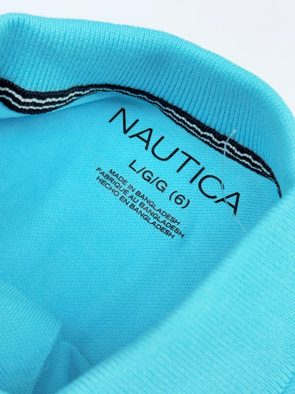 Nautica Light Blue Polo Shirt Size 6