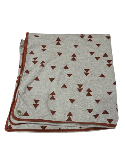 PKB Gray Triangle Print Baby Blanket