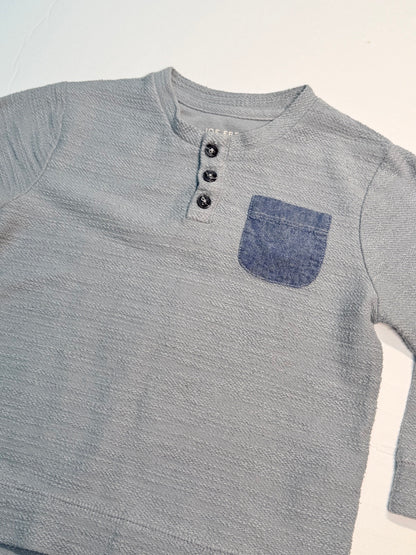 Joe Fresh Grey Henley Sweatshirt 3T
