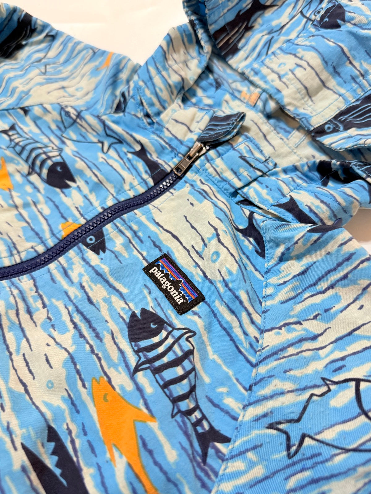 Patagonia Baggies Fish Print Shell Jacket 5T