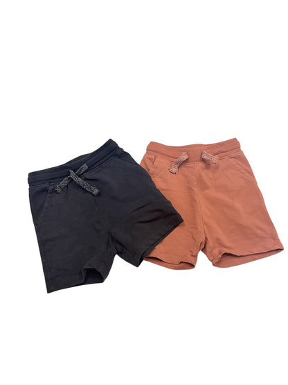 Old Navy Black & Rust Sweat Shorts Set 2T