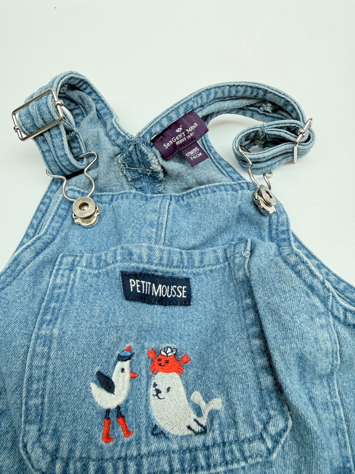 Sergent Major Denim Overalls 9-12M