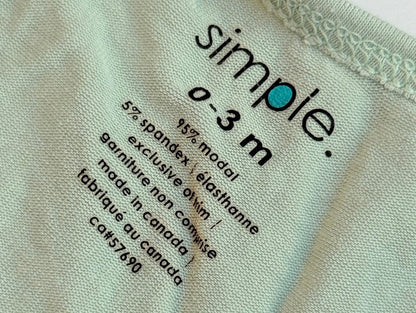 Simple. Mint Footed Sleeper 0-3m