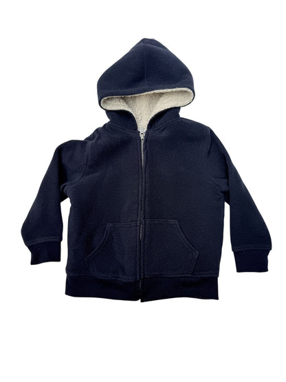 Old Navy Navy Sherpa Lined Hoodie 3T