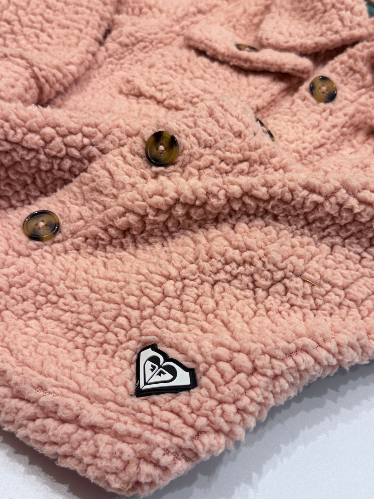 Roxy Girl Sherpa Button Jacket Size 5/6