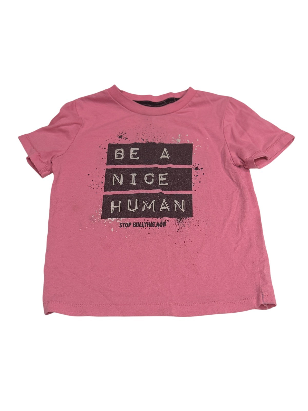 George Be A Nice Human Pink T-Shirt 4T