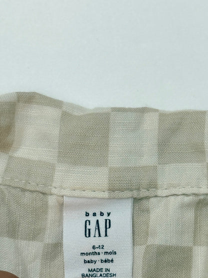 Baby Gap Checkered Shirt Shorts Set 6-12M