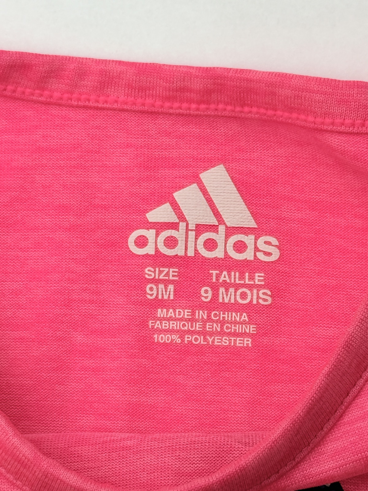 Adidas Pink Mesh Hem T-Shirt 9M