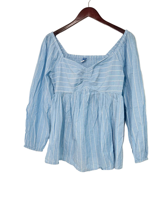 Old Navy Maternity Blue Striped Blouse Size S
