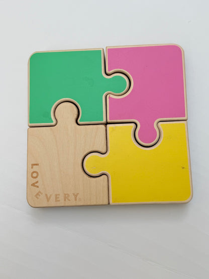 Lovevery Wooden Jumbo Puzzle Piece Toy