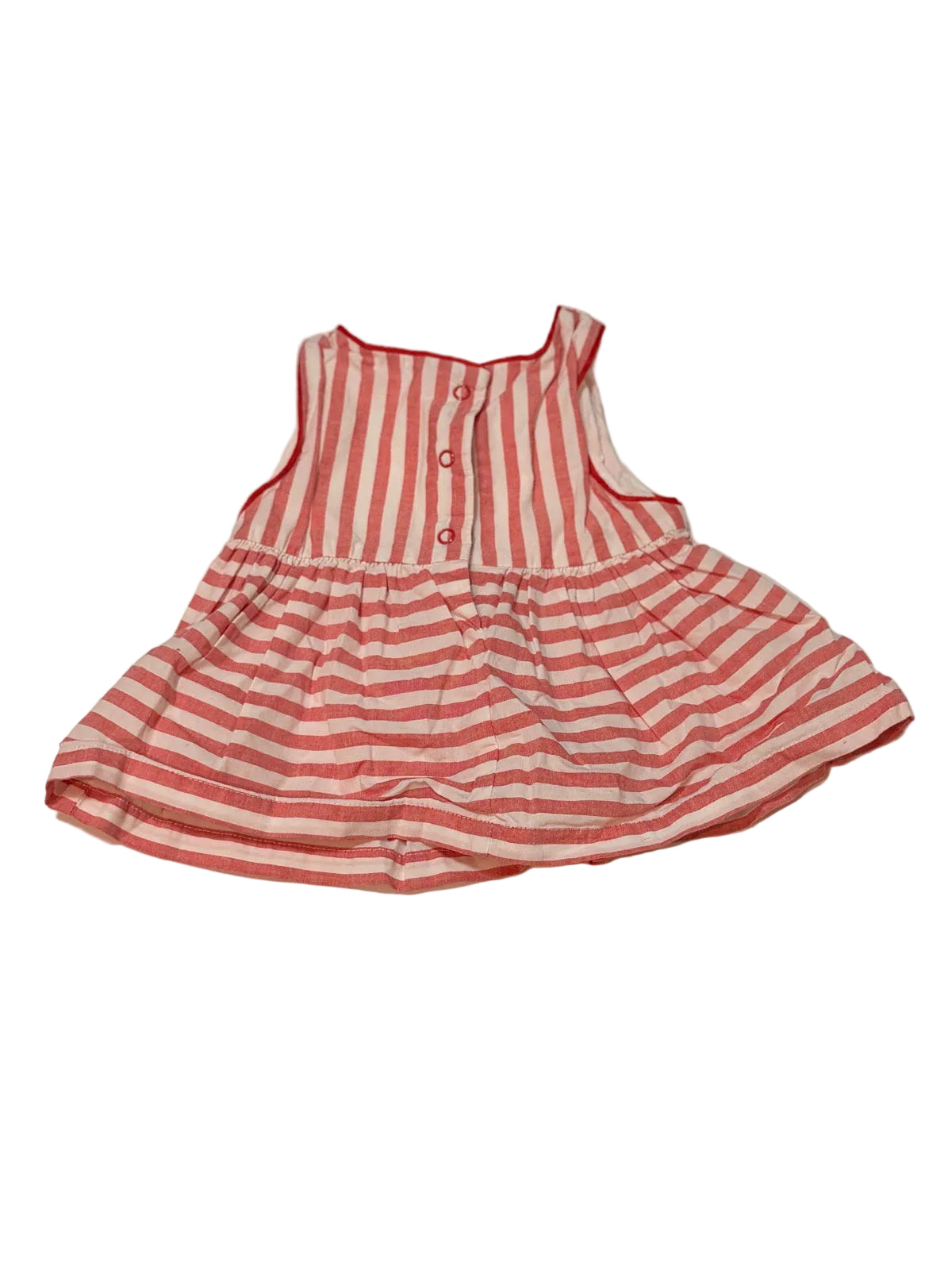Gymboree Red White Stripe Dress 3-6m