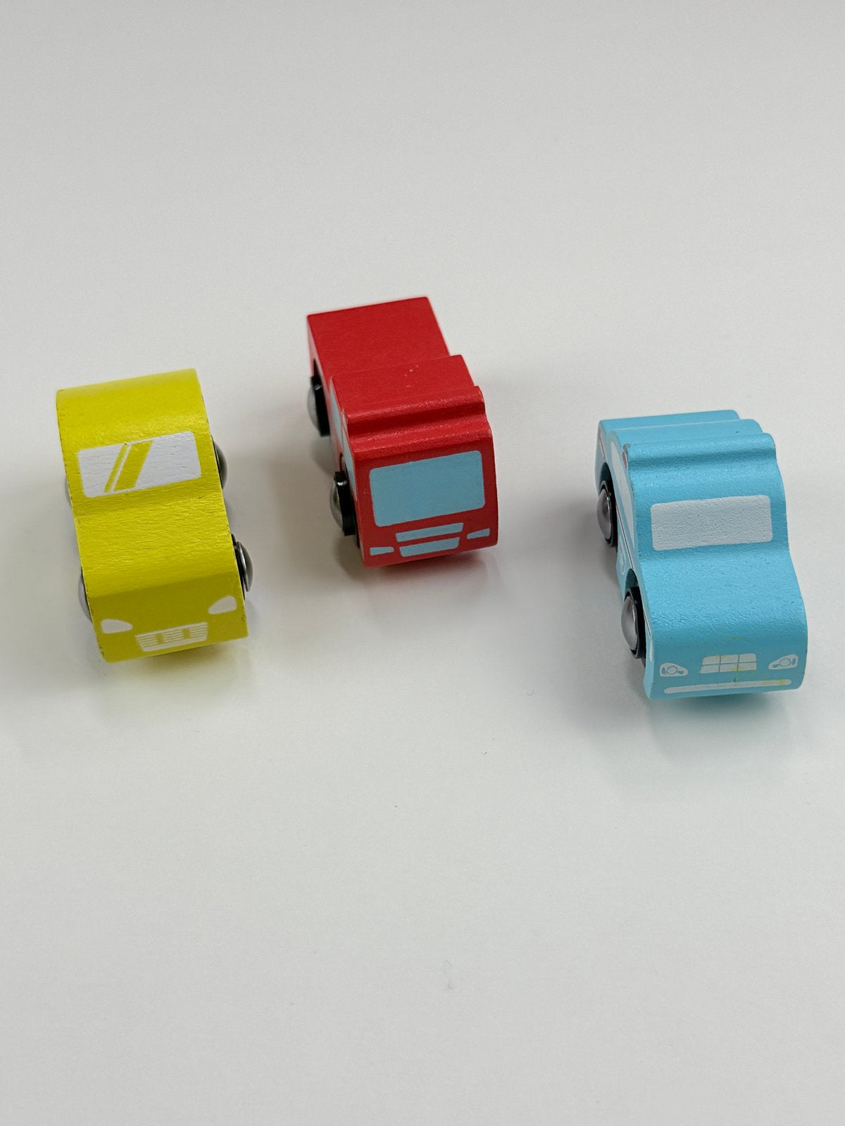 3-Piece Wooden Toy Vehicles Set