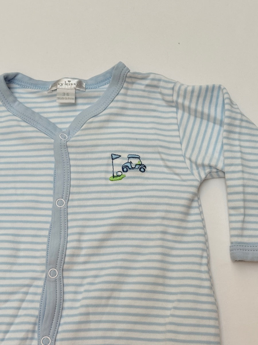 Kissy Kissy Striped Golf Cart Pajama 3-6M