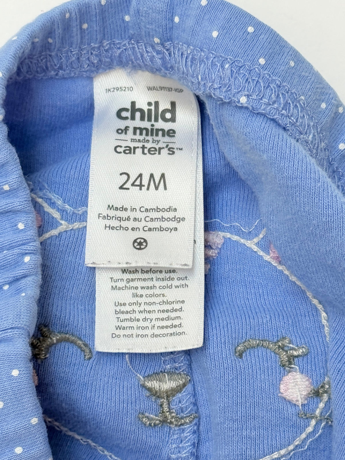 Child of Mine Carter's Polka Dot Cat Leggings 24M