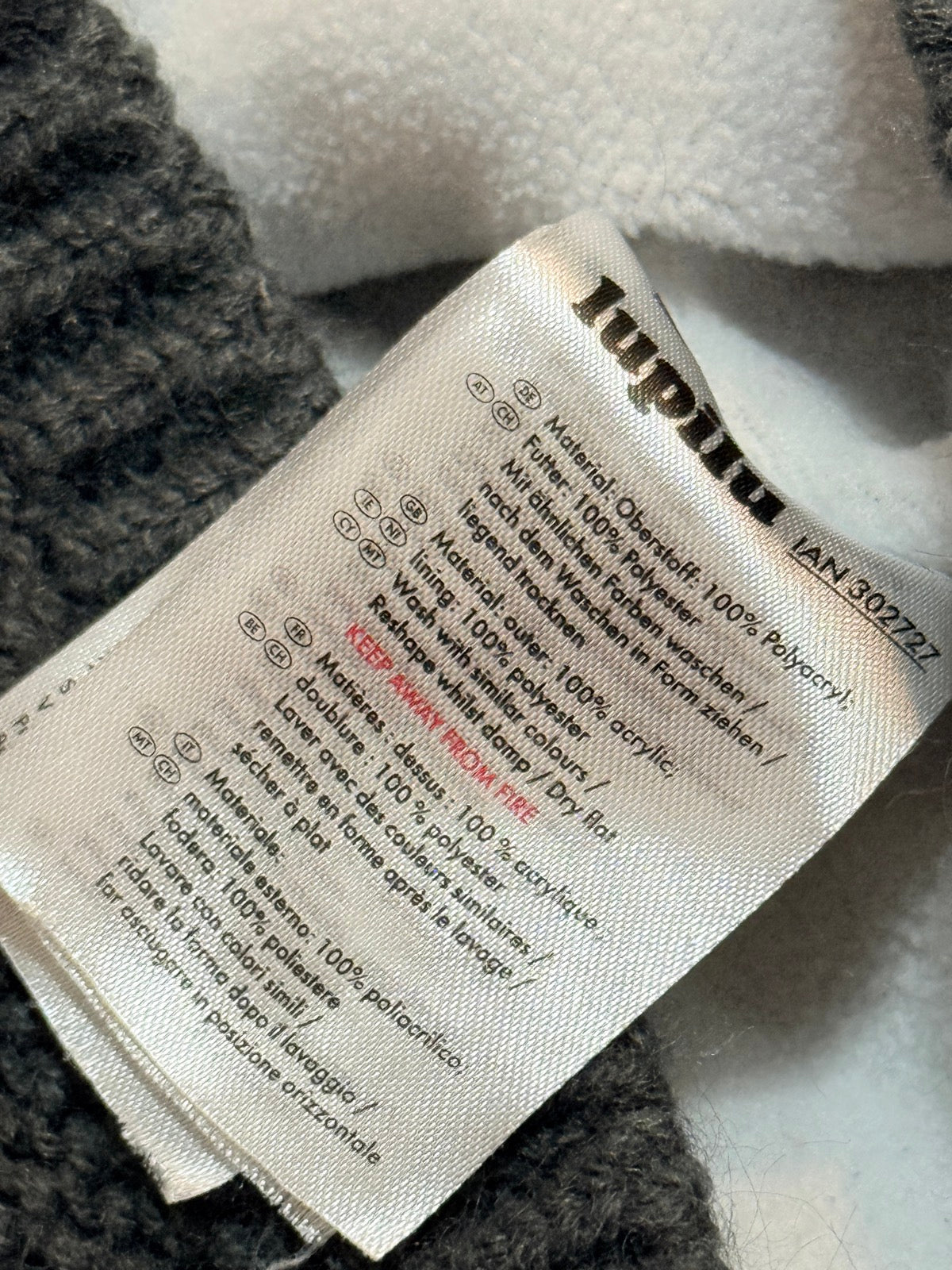 Gilet à capuche tricoté gris Lupilu 74 80