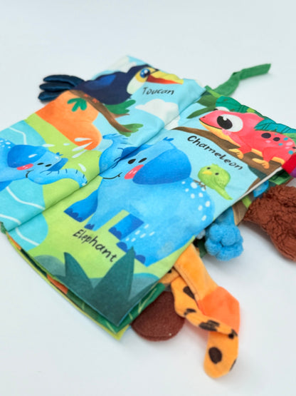 Hahaland Jungly Tails Crinkle Cloth Book