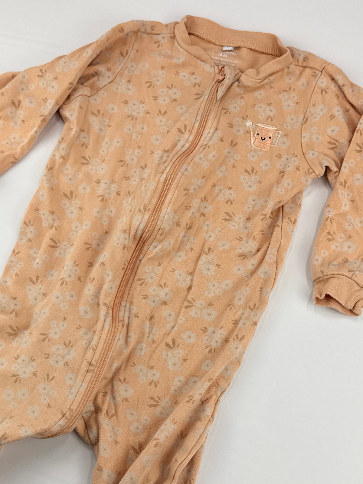 Pekkle Floral Peach Sleeper 18M