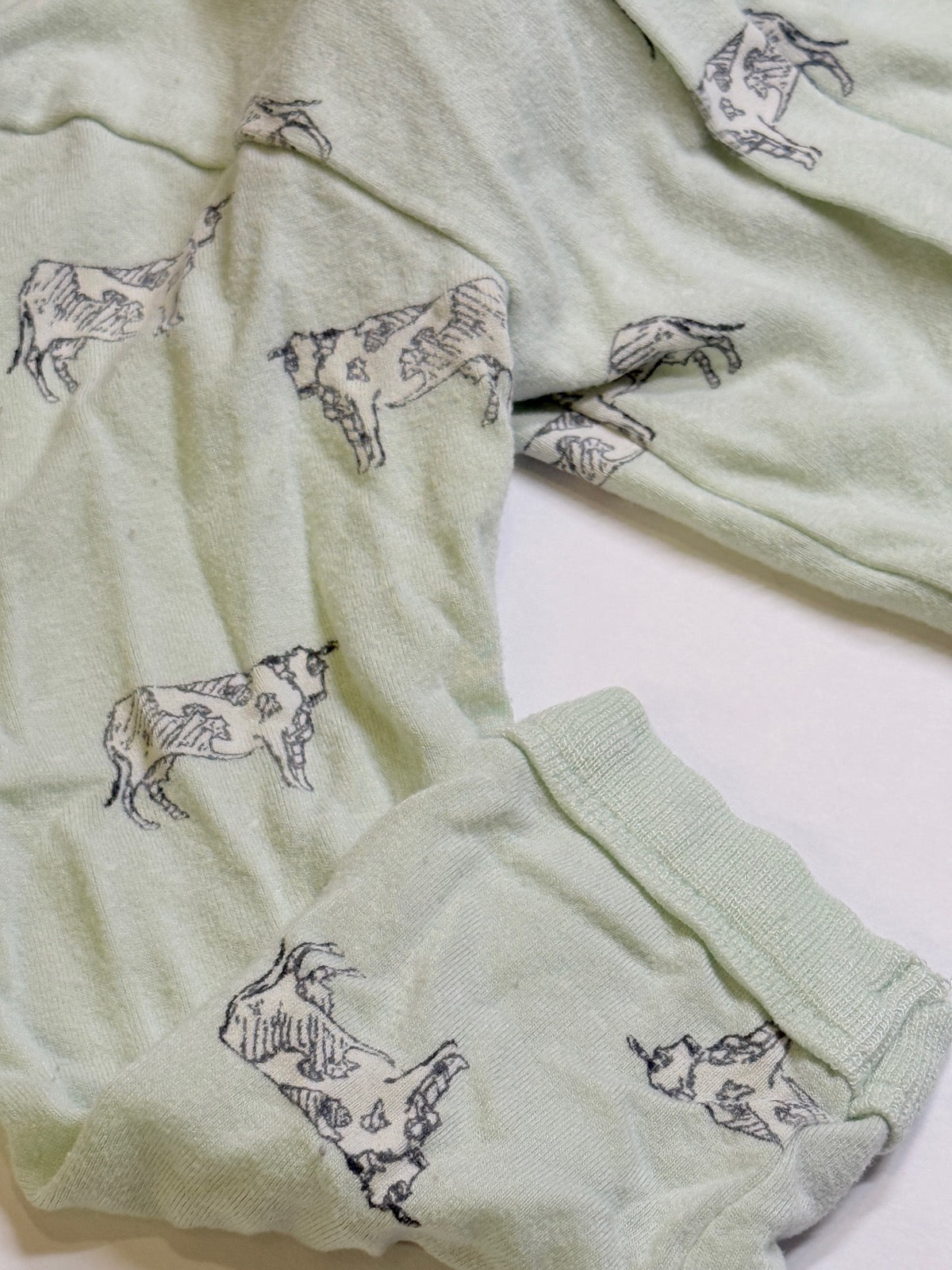 Coccoli Cow Print Footed Sleeper 18M