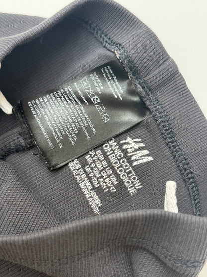 H&M Organic Cotton Ribbed Leggings 9-12M
