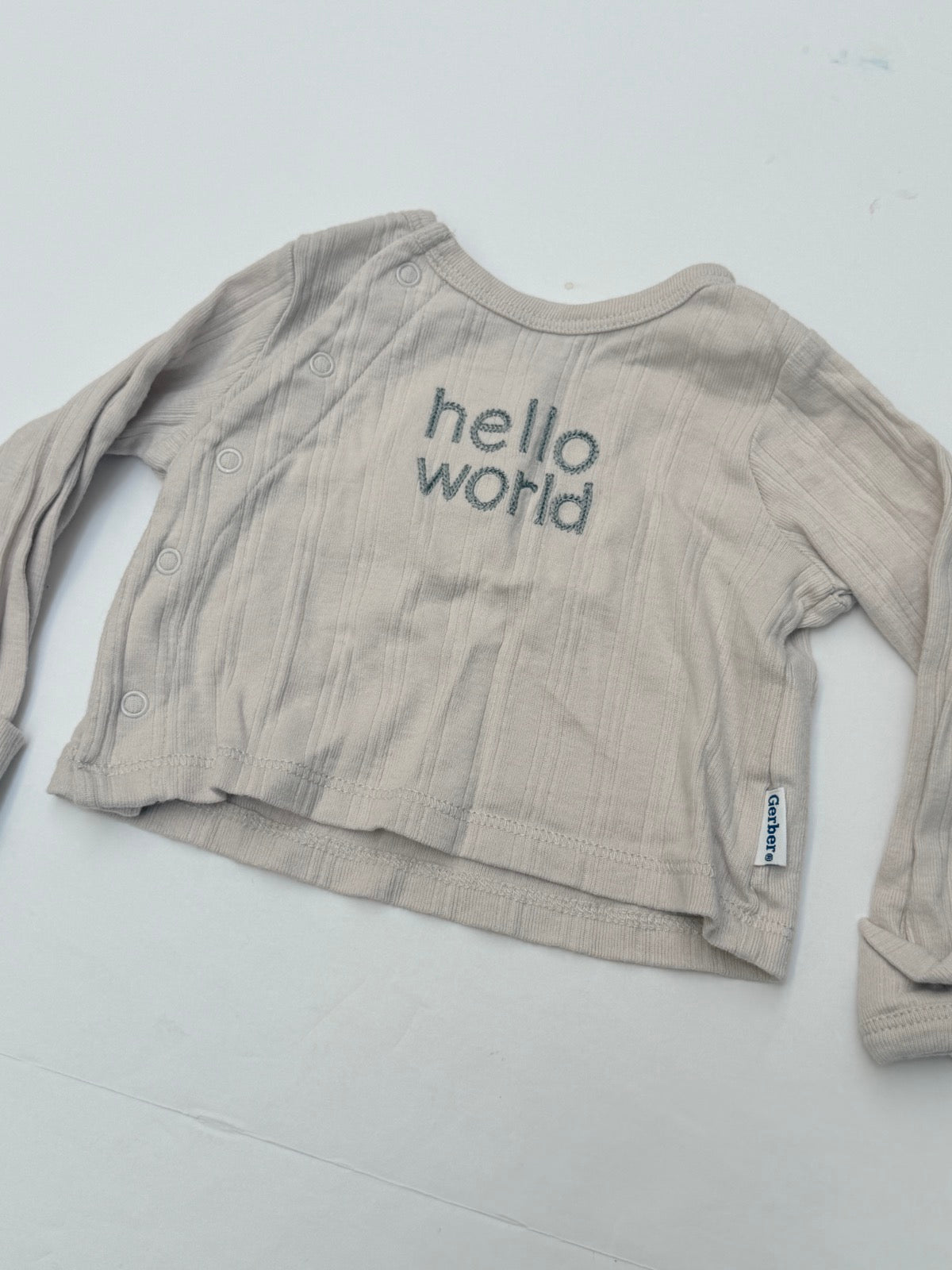 Gerber Hello World Footed Pants Set Newborn