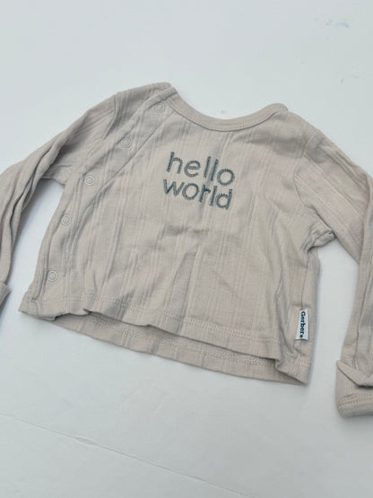 Gerber Hello World Footed Pants Set Newborn