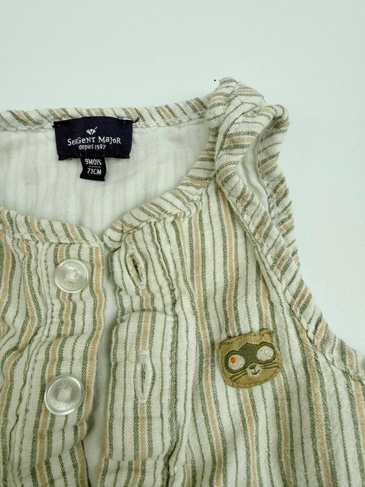 Sergent Major Striped Romper 9M