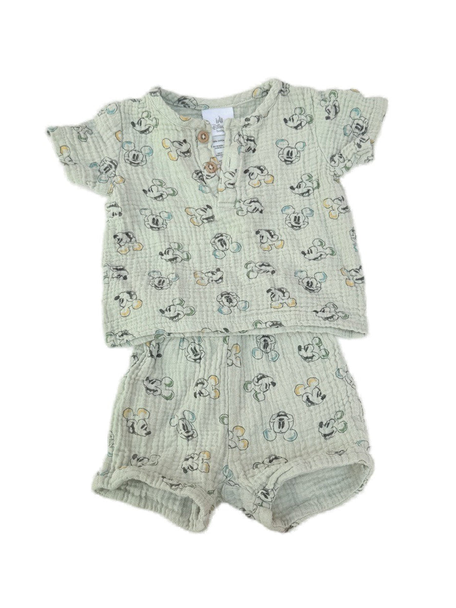 Disney Baby Mickey Mouse Muslin Set 3-6M