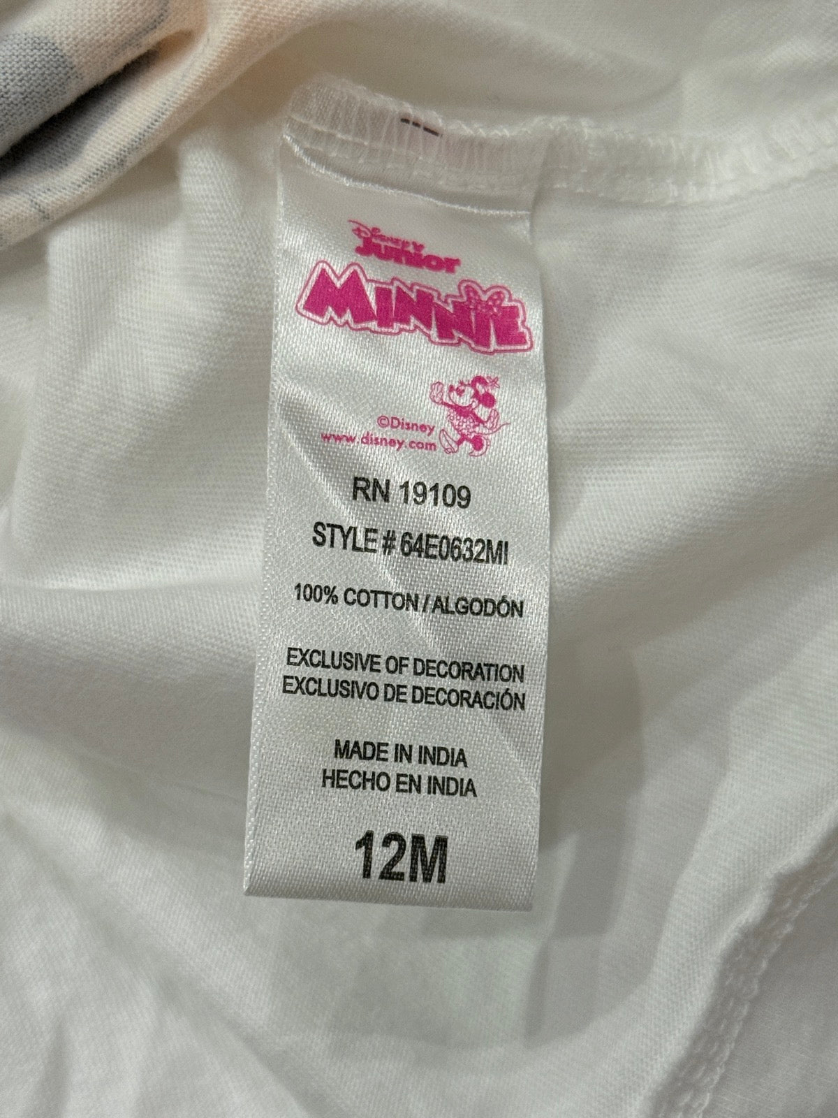 Disney Minnie Mouse Tee & Shorts Set 12M