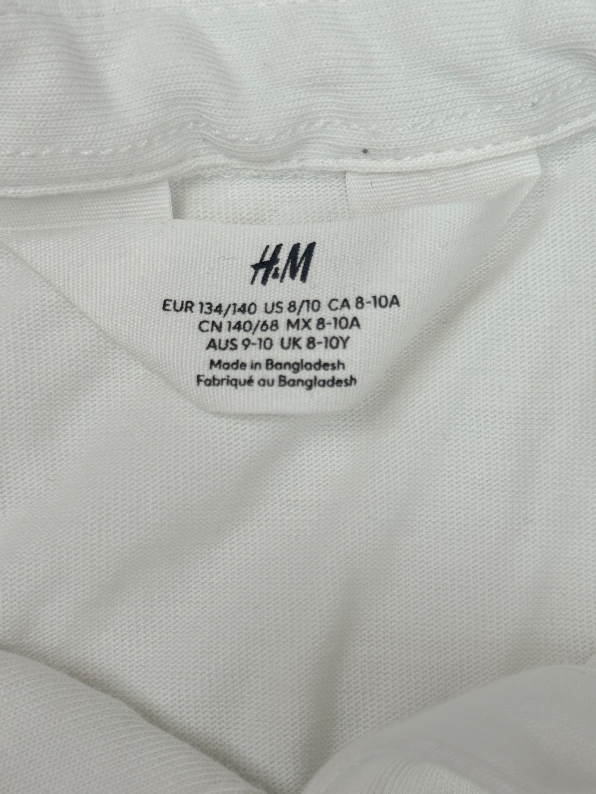 H&M Gray White Stripe Rugby Polo Size 8-10