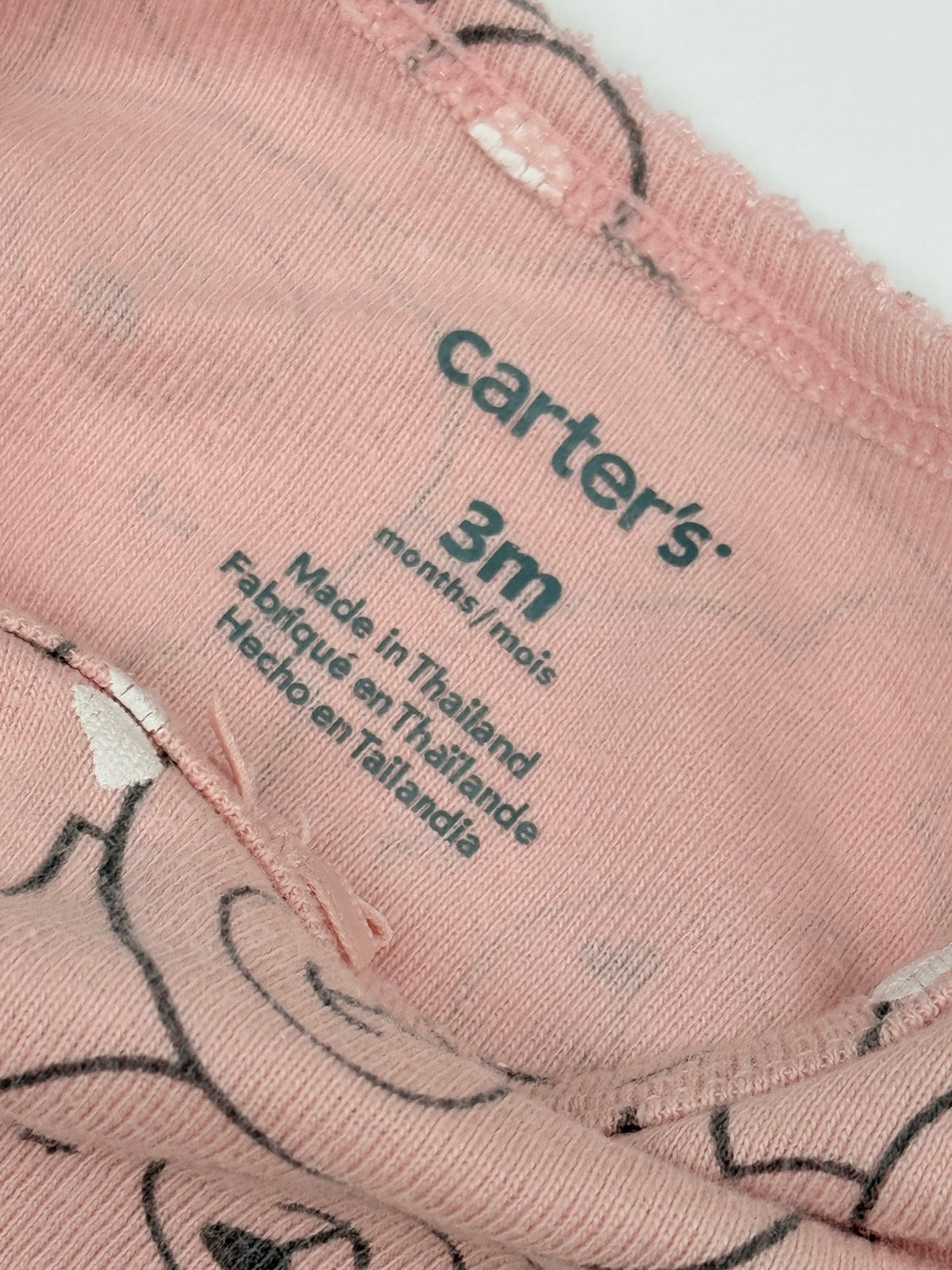 Carter's Pink Bear Print Bodysuit 3M