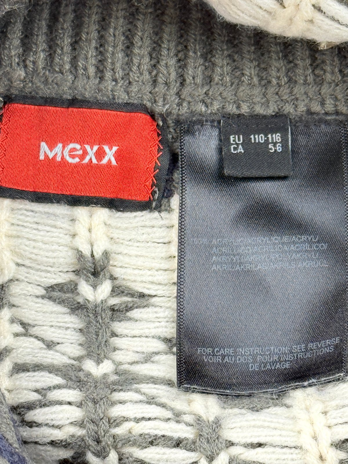 Mexx Gray Snowflake Knit Skirt Size 5-6