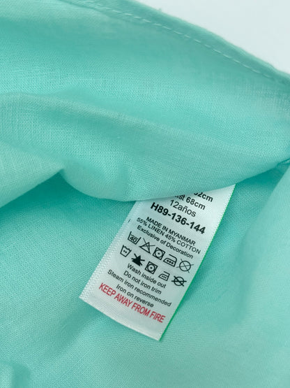 Next Mint Green Linen Shirt 12 Years