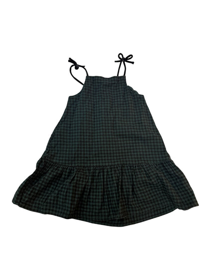 Old Navy Green Gingham Tie-Strap Dress 4T