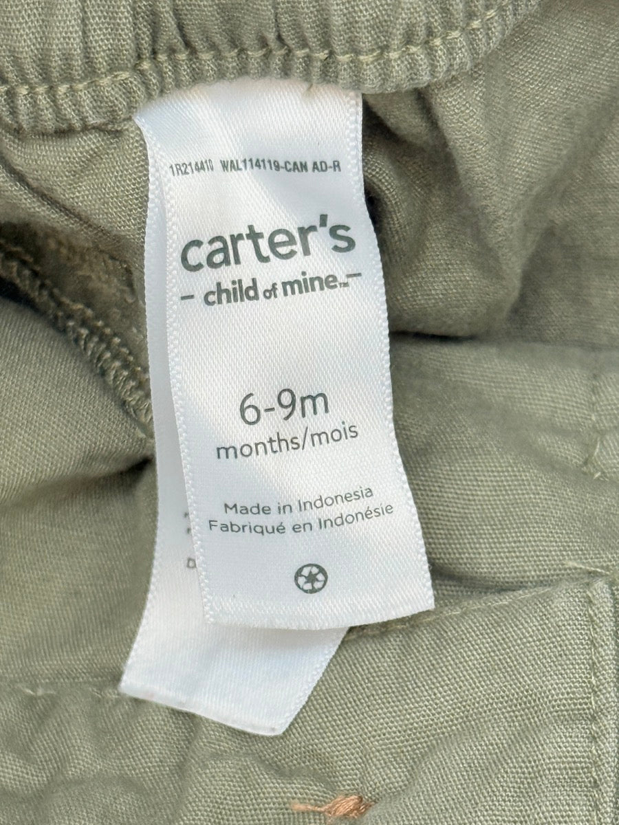 Carter's Child of Mine Olive Cargo Pants 6-9M