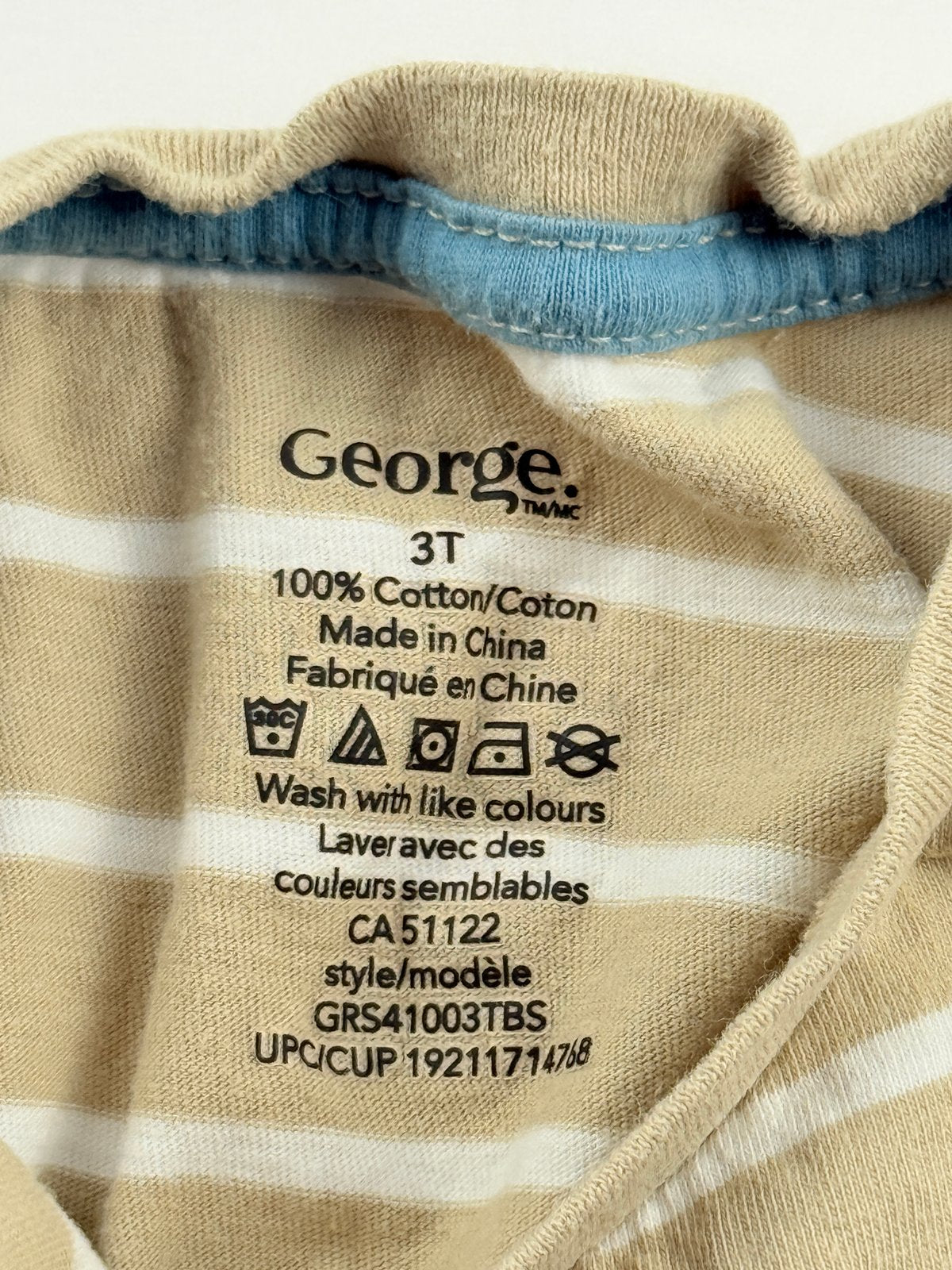 George Beige Striped T-Shirt 3T
