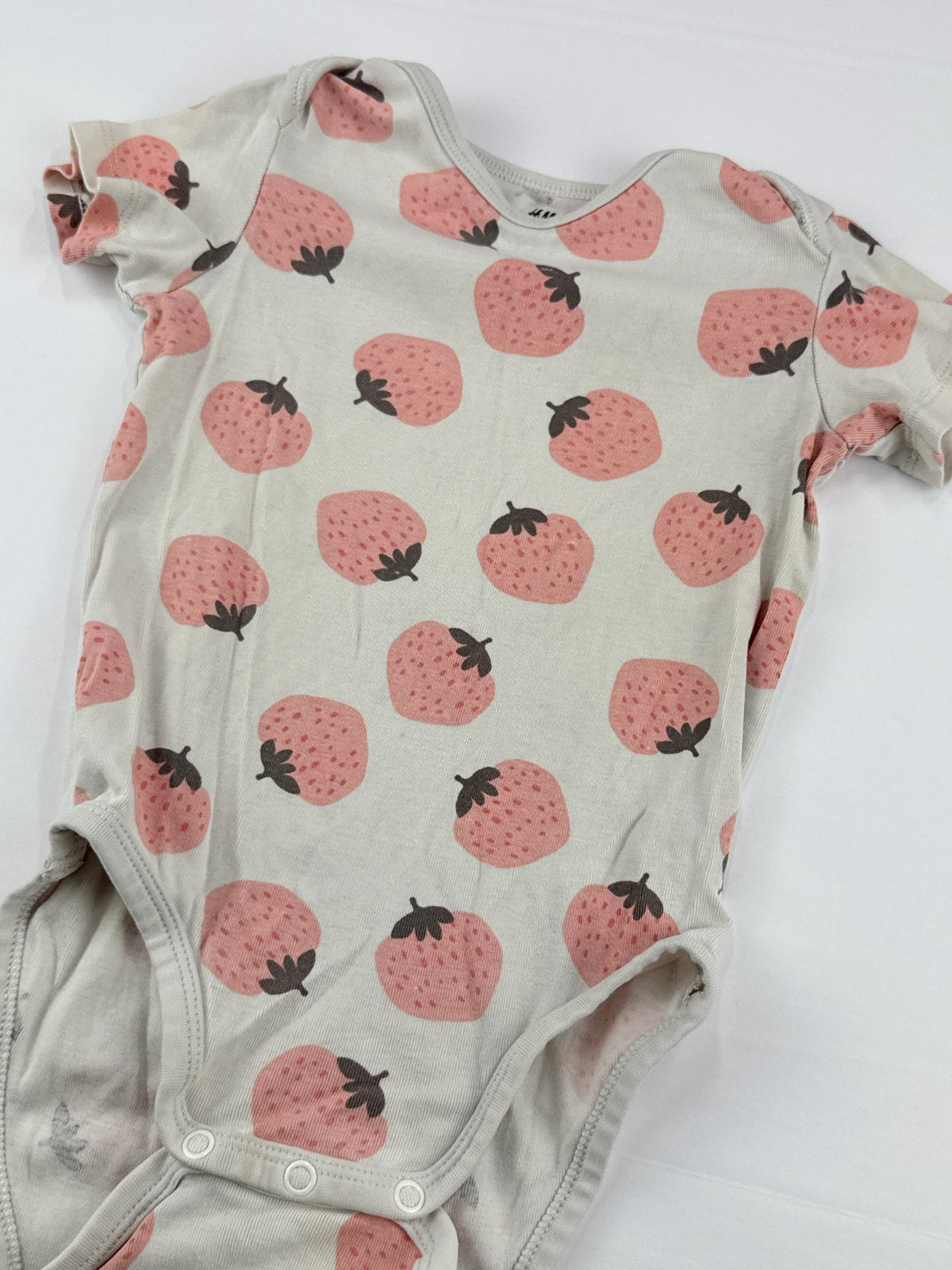 H&M Strawberry Print Bodysuit Size 2T